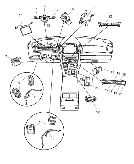 2006 Jeep Grand Cherokee Switch Multifunction Diagram for 5143312AD
