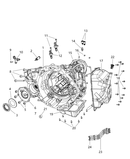 2007 Dodge Avenger Vehicle Speed Sensor Diagram for 5078554AA