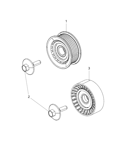 2019 Ram 1500 New Style Pulley & Related Parts Diagram 4 - Thumbnail