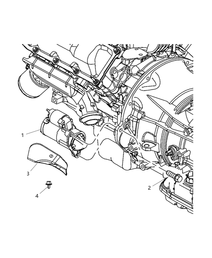 2009 Dodge Ram 3500 Cab Chassis Starter & Related Parts Diagram 1 - Thumbnail