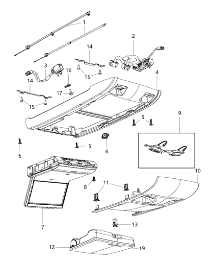 2015 Ram C/V Overhead Console Diagram 4 - Thumbnail