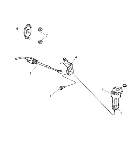 2004 Dodge Dakota Gearshift Controls Diagram 1 - Thumbnail