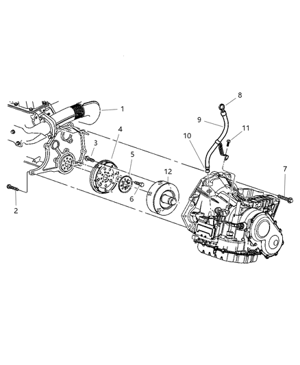 2003 Chrysler Voyager Transaxle Mounting & Related Parts Diagram 2 - Thumbnail