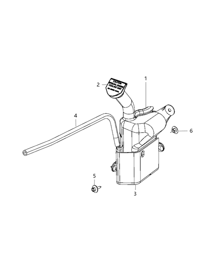 2009 Chrysler PT Cruiser Coolant Recovery Bottle Diagram 2 - Thumbnail