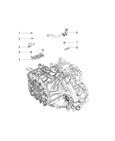 2015 Dodge Dart Sensor Transmission Range Diagram for 68192769AA