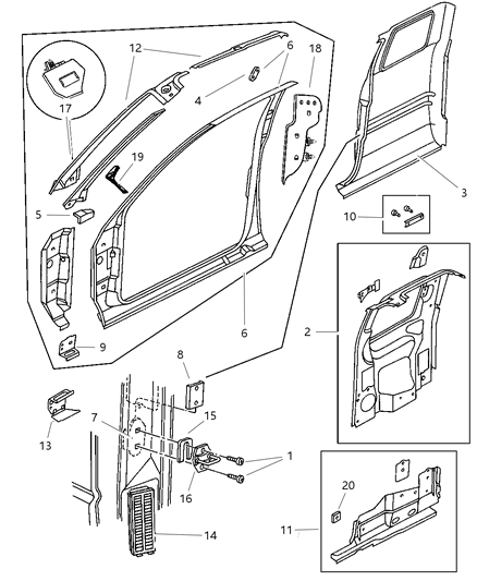 1997 Dodge Ram 1500 Lower Baffle Diagram for 55275367