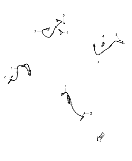 2016 Dodge Dart ABS Sensor, Front Diagram for 68082092AC