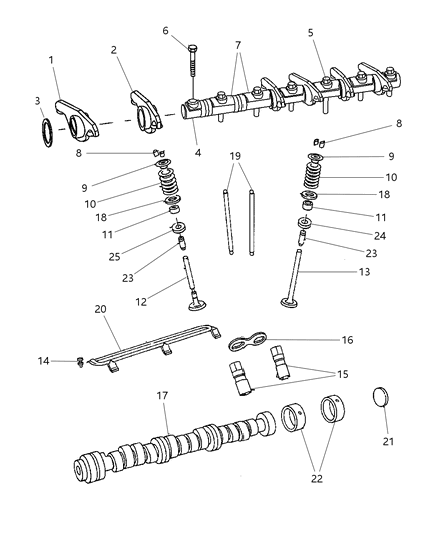 2008 Chrysler Town & Country Camshaft Diagram for 4666100AA