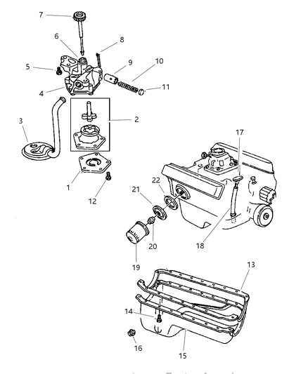 1998 Jeep Grand Cherokee Engine Oiling Diagram 3 - Thumbnail
