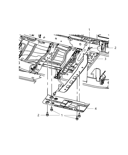 2008 Dodge Ram 3500 Pickup Skid Plate , Front Axle Diagram 2 - Thumbnail