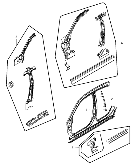 2010 Chrysler Sebring Front Aperture Panel Diagram 2 - Thumbnail