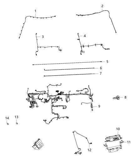 2017 Ram 1500 Diagnostic Unit Cover Diagram for 56038962AD