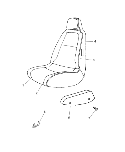 1997 Dodge Neon Front Seat Diagram 1 - Thumbnail