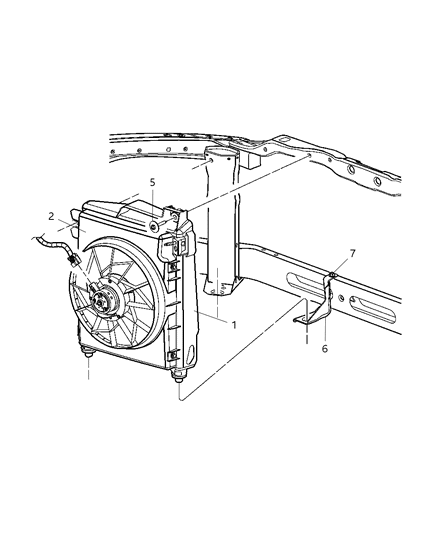 2007 Dodge Ram 3500 Cab Chassis A/C Condenser & Fan Diagram