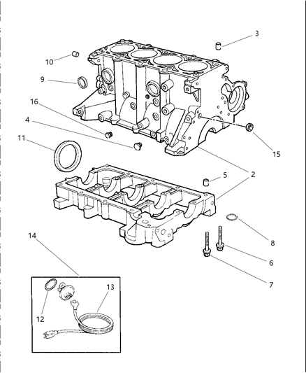 1997 Chrysler Cirrus Cylinder Block Diagram 1 - Thumbnail