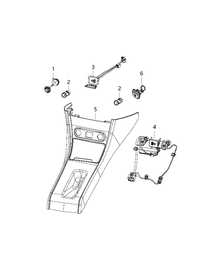 2020 Dodge Charger U Connect Media & Charging Center Diagram 2 - Thumbnail