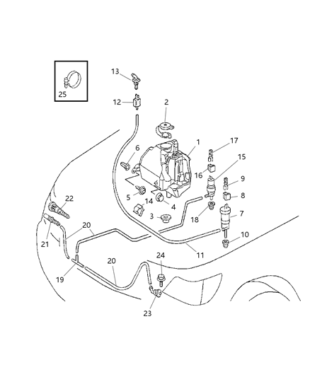 2006 Dodge Sprinter 3500 Nozzle Washer Headlamp Diagram for 5124958AA