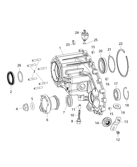 2012 Jeep Wrangler Front Case & Related Parts Diagram 3 - Thumbnail