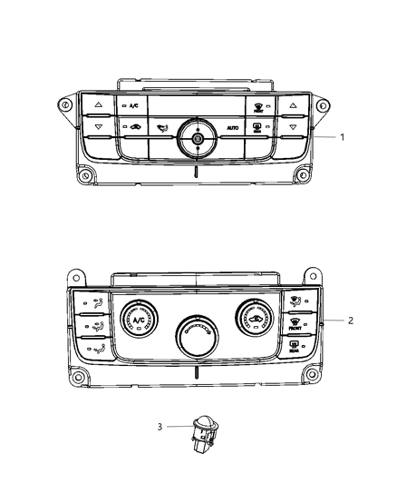 2011 Jeep Grand Cherokee Control A/C And Heater Diagram for 55111916AG