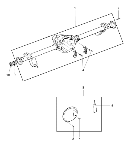 1997 Jeep Grand Cherokee Housing - Rear Axle Diagram 1 - Thumbnail