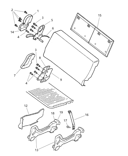 1997 Dodge Caravan Child Seat - Reclining Diagram 2 - Thumbnail