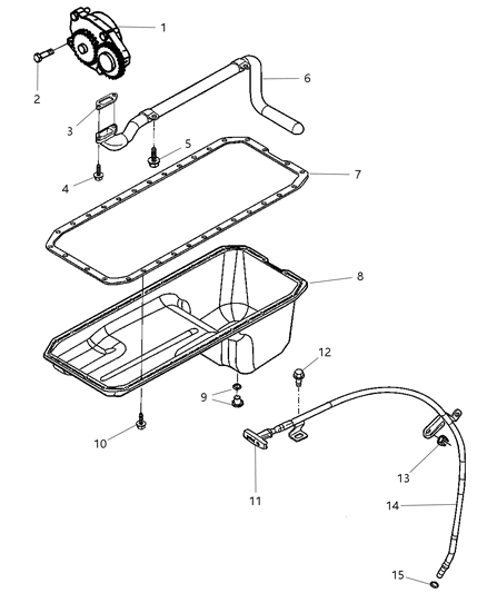 2007 Dodge Ram 2500 Oil Pump , Oil Pan And Indicator Diagram 2 - Thumbnail