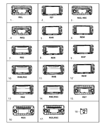 2011 Jeep Liberty Radio Am / Fm / Cd / Dvd / Hdd / Mp3 / Nav / Satellite Diagram for 5064829AF