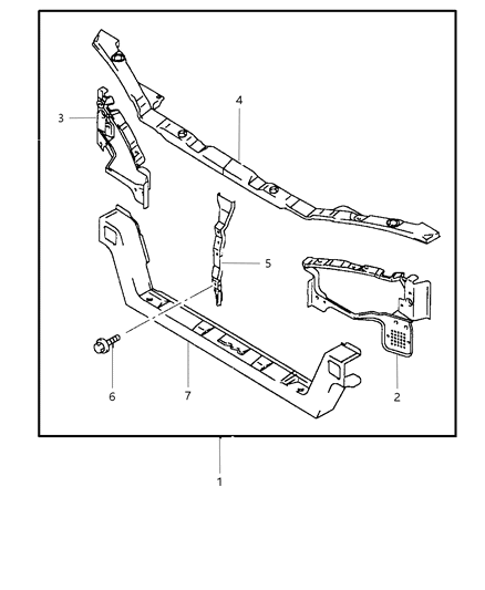 1999 Chrysler Sebring Coupe Headlamp Support Diagram