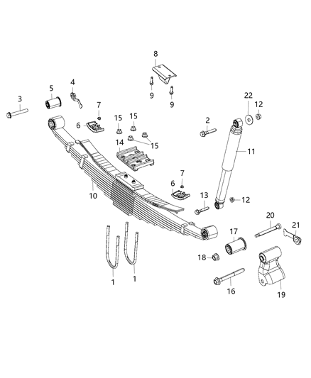 2018 Ram 4500 Track Bar Retainer Nut Diagram for 6508827AA