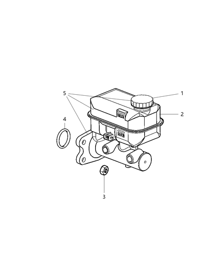 2005 Dodge Durango Master Cylinder Diagram for 5102284AB