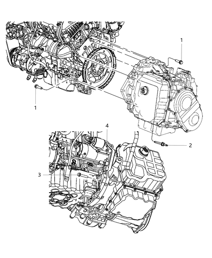 2011 Dodge Avenger Mounting Bolts of Automatic Transmission Diagram 2 - Thumbnail