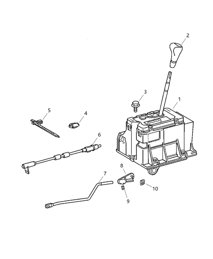 2005 Chrysler Crossfire Gear Shift Assembly Diagram for 5114036AA