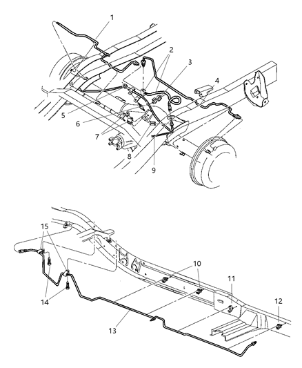 2002 Dodge Dakota Tube Brake Diagram for 52009853AD