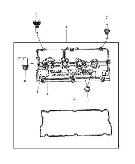 2009 Chrysler PT Cruiser Cylinder Head & Cover Diagram 6 - Thumbnail