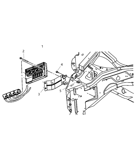2007 Dodge Caravan Module Powertrain Control Generic Diagram for 5187197AA