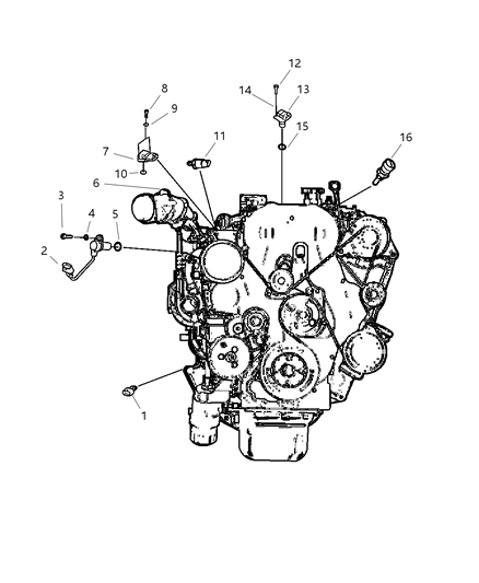 2003 Jeep Liberty Sensors - Engine Diagram 1 - Thumbnail