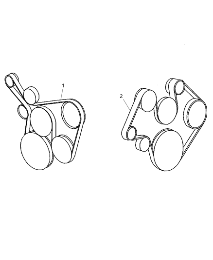 1999 Jeep Grand Cherokee Belt Accessory Drive Diagram for 53032037AC