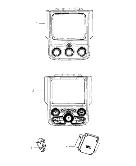 2014 Ram 1500 Control A/C And Heater Diagram for 68239170AB