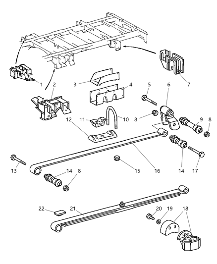 2006 Dodge Sprinter 2500 Rear Springs Diagram 1 - Thumbnail