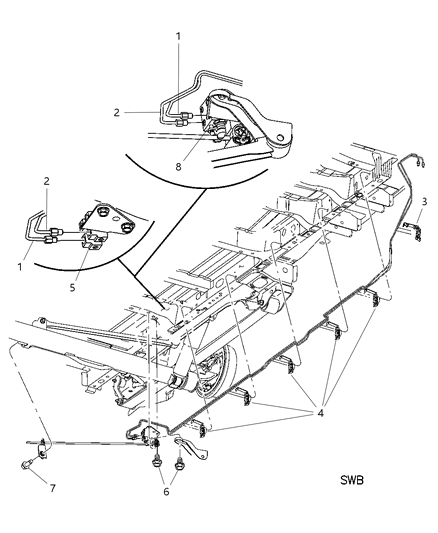2004 Dodge Caravan Lines - Chassis Diagram 3 - Thumbnail