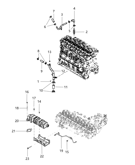 2007 Dodge Ram 3500 Cab Chassis EGR Cooling System Diagram