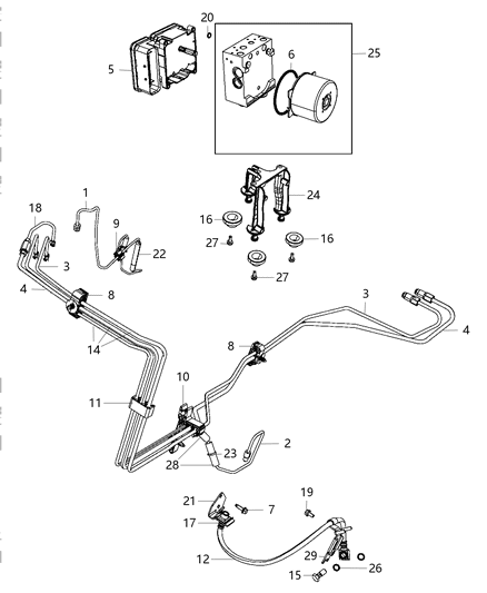 2014 Dodge Challenger Modulator Valve Diagram for 68210116AA