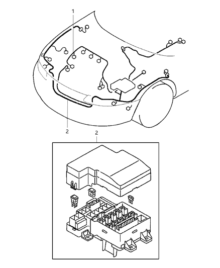 1999 Dodge Avenger Wiring Control Diagram for MR301943