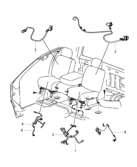 2012 Ram 1500 Connector Diagram for 68021479AA