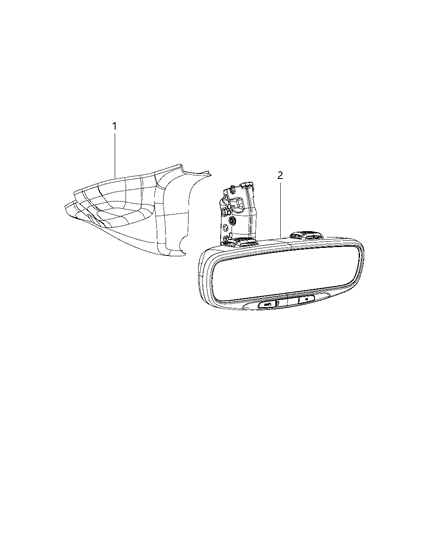 2019 Jeep Compass Mirror Inside Rearview Diagram for 5XR30DX9AD
