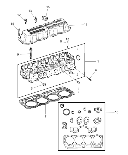 1998 Jeep Cherokee Cylinder Head Diagram 2 - Thumbnail