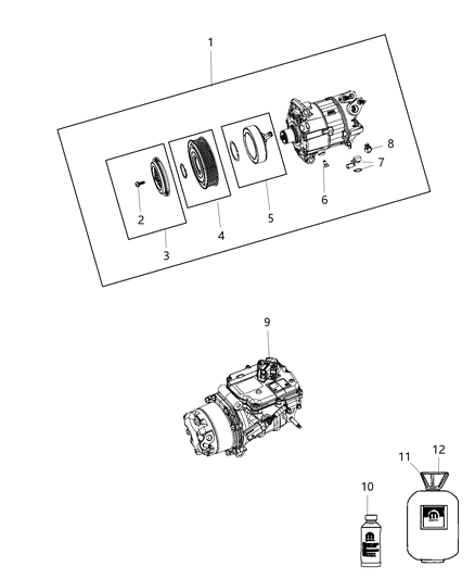 2020 Chrysler Pacifica Pulley Diagram for 68257495AA