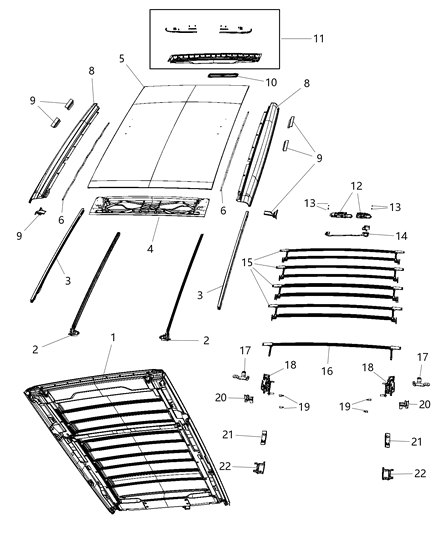 2021 Jeep Wrangler Strap Diagram for 68383356AB