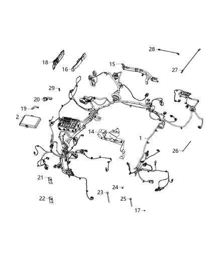 2019 Dodge Charger Maxi Fuse Diagram for 68156274AA