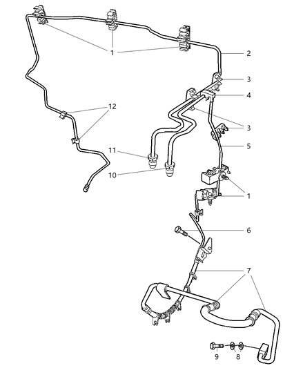 2002 Jeep Grand Cherokee Hose Brake Diagram for V1128093AA